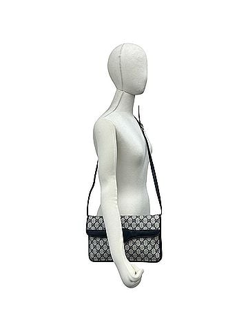 Gucci GUCCI Vintage GG Logo Leather Shoulder Bag/Sacoche for Women, Navy, 01655 (view 2)
