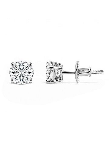 Haus of Brilliance IGI Certified 14K White Gold 12.00 Cttw Lab Grown Diamond Solitaire Stud Earrings (view 2)