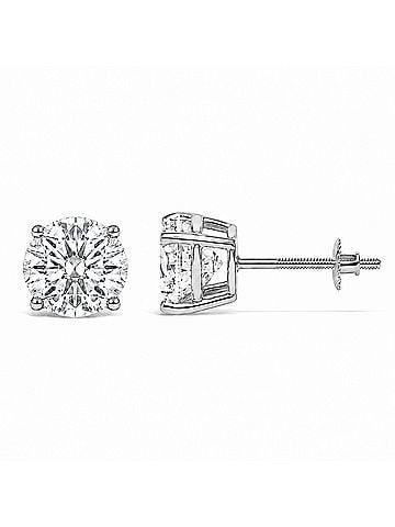 Haus of Brilliance IGI Certified 14K White Gold 9.00 Cttw Lab Grown Diamond Solitaire Stud Earrings (view 2)