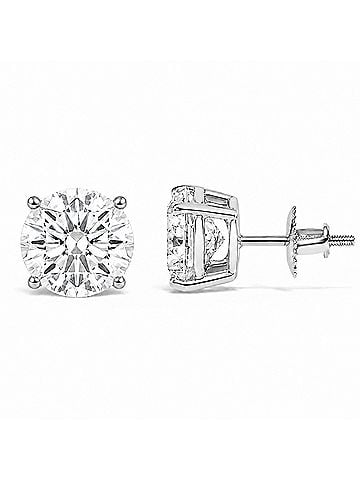 Haus of Brilliance IGI Certified 14K White Gold 6.00 Cttw Lab Grown Diamond Solitaire Stud Earrings (view 2)