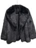 MNG 100% Polyester Black Faux Fur Jacket Size XS - photo 1