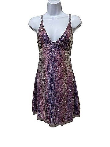 Intimately by Free People Intimately Free People Sequin Slip Mini Dress Cocktail Dress (view 2)