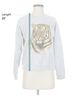 Monrow Animal Print Silver Monrow Sweatshirt Size XS - photo 5