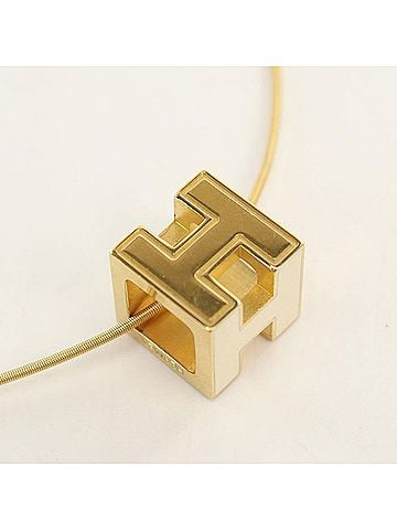 Hermès HERMES Hermes Necklace Cage d'H Women's White (view 2)