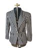 Emanuel Ungaro Stripes Black White Blazer Size 8 - photo 1