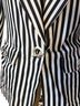 Emanuel Ungaro Stripes Black White Blazer Size 8 - photo 2