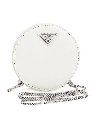 Prada PRADA Prada Shoulder Bag 1NR003 Chain Triangle Logo Women's White (view 1)