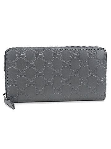 Gucci GUCCI Gucci Long Wallet, Round Zipper, 307987, Guccissima, Men's, Gray (view 1)