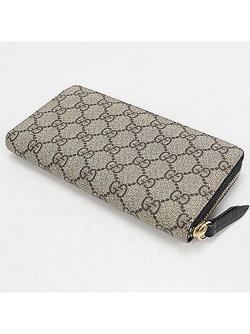 Gucci GUCCI Gucci Long Wallet, Round Zipper, 735603, Double G, Bicolor, Women's, Beige (view 2)