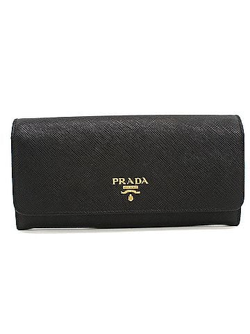 Prada PRADA Prada Bi-fold Long Wallet 1MH132 Saffiano Multicolor Women's Black (view 1)