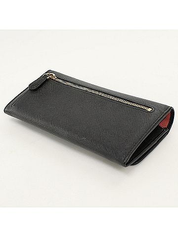 Prada PRADA Prada Bi-fold Long Wallet 1MH132 Saffiano Multicolor Women's Black (view 2)