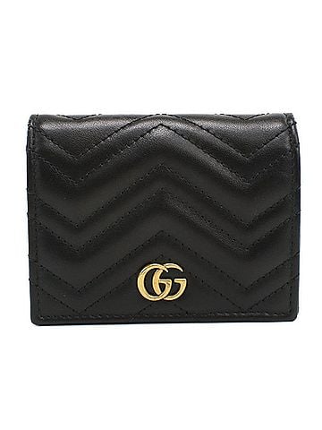Gucci GUCCI Bi-fold Wallet 466492 Mini Double G Women's Black (view 1)