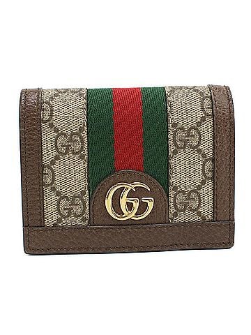 Gucci GUCCI bi-fold wallet 523155, business card holder/card case, wallet, Ophidia, women's, beige. (view 1)