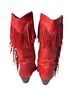 Dingo 100% Leather Red Boots Size 7 - photo 2