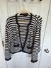 J.Crew Stripes White Blue Casual Sweaters Size M - photo 3