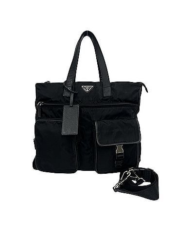 Prada PRADA Prada Triangle Logo Hardware Nylon Leather Genuine 2-way Shoulder Bag Handbag Business Black 58895 (view 1)