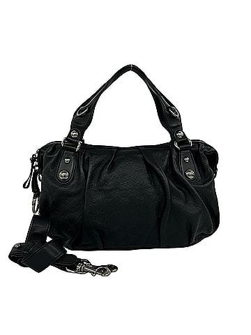 Gucci GUCCI Guccissima GG Pattern Leather 2-Way Chain Shoulder Bag Handbag Crossbody Black 404-5 (view 1)