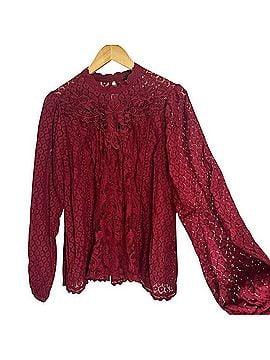 Torrid Mixed Lace High Neck Top Long Sleeve T-Shirt (view 1)