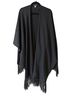 St. John Solid Gray Black Poncho One size - photo 1