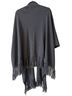 St. John Solid Gray Black Poncho One size - photo 2