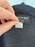 St. John Solid Gray Black Poncho One size - photo 6