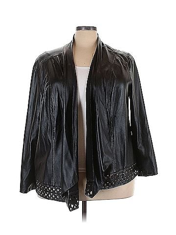 Catherines Catherines Faux Leather Jacket (view 1)