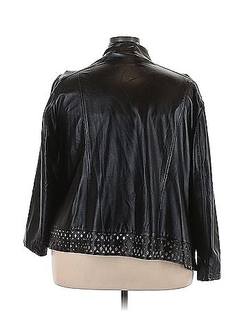 Catherines Catherines Faux Leather Jacket (view 2)