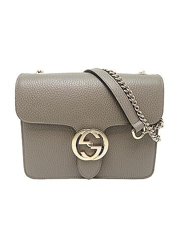 Gucci Gucci Interlocking G Women's Shoulder Bag 510304 Leather Gray (view 1)