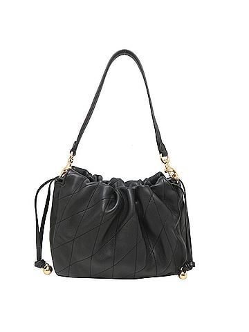 Coach Coach Faye Drawstring Bag, Quilted Leather, Women's Handbag, CCZ56, Black (view 2)