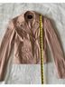 Express 100% Polyester 100% Rayon 5% Spandex Pink Faux Leather Jacket Size XXS - photo 7