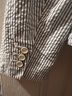 Gap 100% Cotton 100% Polyester Stripes Blue White Blazer Size 12 - photo 4