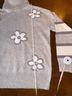 Hem & Thread 100% Polyester Floral White Tan Pullover Sweater Size S - photo 12