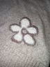 Hem & Thread 100% Polyester Floral White Tan Pullover Sweater Size S - photo 3
