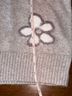 Hem & Thread 100% Polyester Floral White Tan Pullover Sweater Size S - photo 6