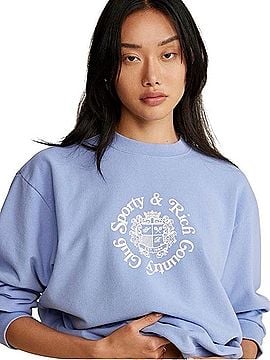 Sporty & Rich Monte Carlo Crewneck Pullover Sweater (view 1)
