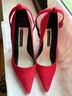 Alice + Olivia 100% Suede Red Heels Size EU 37 - photo 3