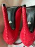 Alice + Olivia 100% Suede Red Heels Size EU 37 - photo 4
