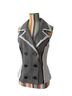 Joseph Ribkoff Stripes Polka Dots Black White Vest Size 8 - photo 2