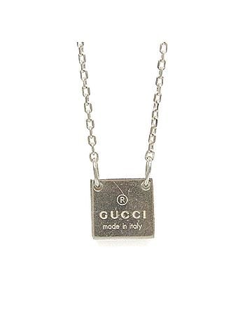 Gucci Gucci Square Plate 223514 Silver Women,Men Fashion Pendant Necklace (Silver) (view 1)