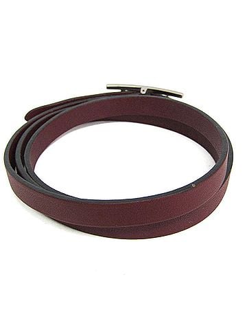 Hermès Hermes Hapi III Leather Wrap Bracelet Bordeaux,Wine (view 2)