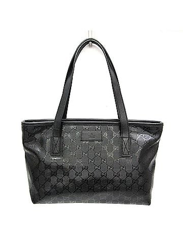 Gucci Gucci GG Imprimé 211138 Women's PVC,Leather Handbag,Shoulder Bag Black (view 1)