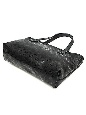 Gucci Gucci GG Imprimé 211138 Women's PVC,Leather Handbag,Shoulder Bag Black (view 2)