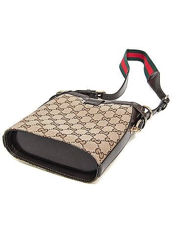 Gucci Gucci GG Canvas Mini Bucket 782919 Women,Men GG Canvas,Leather Shoulder Bag Brown,Light Brown (view 2)