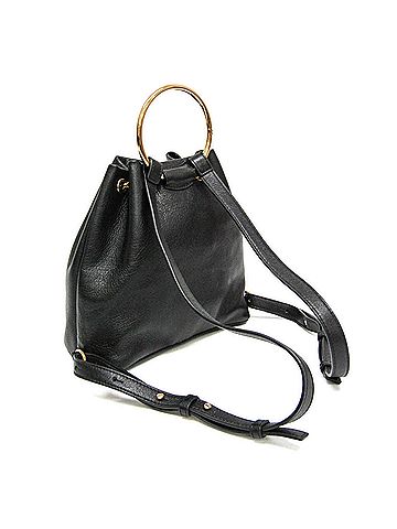 Chloé Chloé Bracelet Small Backpack Women's Leather Backpack,Handbag Black (view 2)