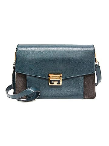 Givenchy Givenchy GV3 Medium Women's Leather,Suede Shoulder Bag Dark Gray,Dark Green (view 1)