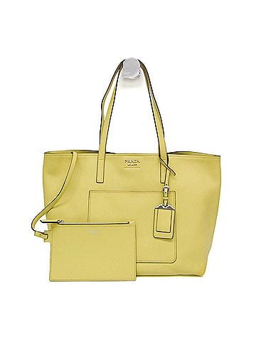 Prada Prada CITY CALF 1BG038 Women's Leather Shoulder Bag,Tote Bag Lemon Yellow (view 1)