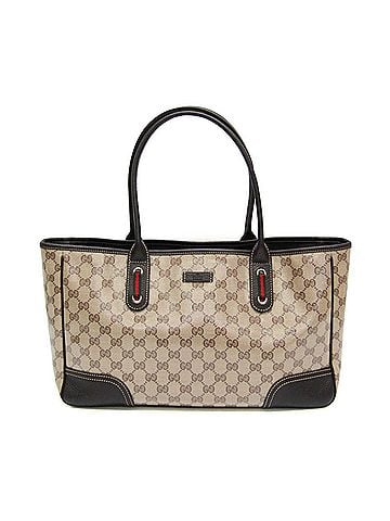 Gucci Gucci GG Crystal 293592 Women's GG Crystal,Leather Shoulder Bag,Tote Bag Beige,Brown (view 1)