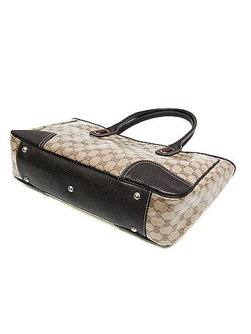 Gucci Gucci GG Crystal 293592 Women's GG Crystal,Leather Shoulder Bag,Tote Bag Beige,Brown (view 2)