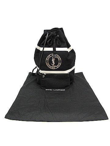 Yves Saint Laurent Yves Saint Laurent Rive Gauche Sling Bag 734682 Men,Women Canvas Shoulder Bag Black,White (view 2)