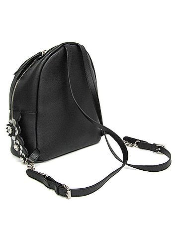 Fendi Fendi By The Way Flower 8BZ038 Women's Leather,Beads Backpack Black (view 2)